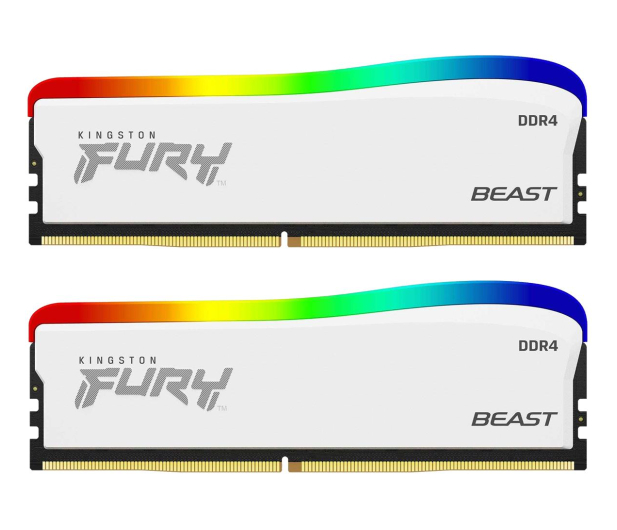 Kingston FURY 16GB (2x8GB) 3200MHz CL16 Beast White RGB - 1073085 - zdjęcie